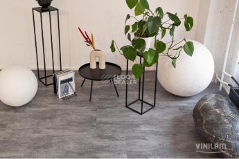 Кварцвиниловые полы Ceramo Vinilam Stone 8 мм 71616 Цемент Серый фото 1 | FLOORDEALER